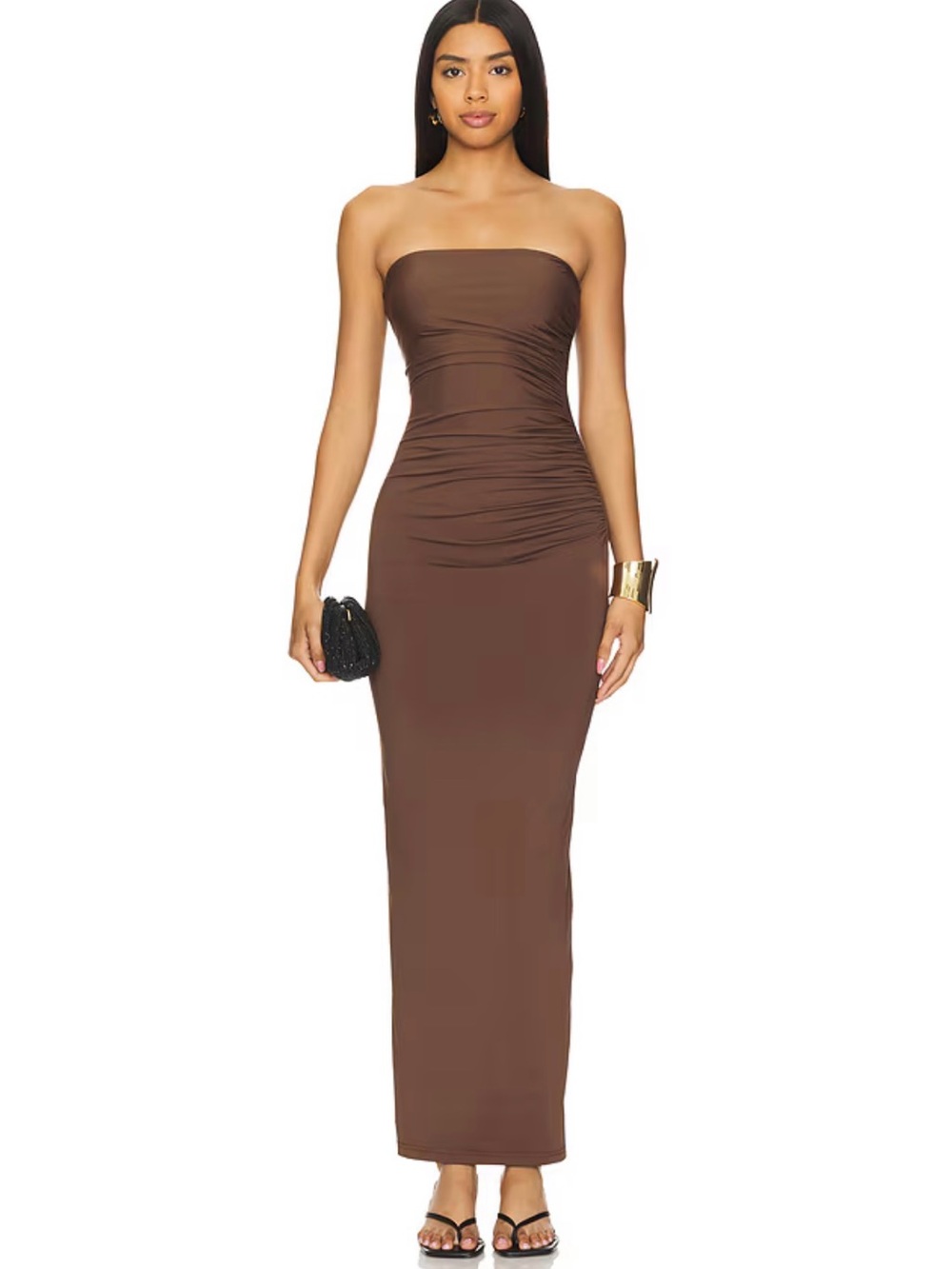 Nakedvice The Evelyn Dress in Chocolate Brown size L